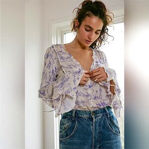 Free People Everything's Rosy Bodysuit NWOT